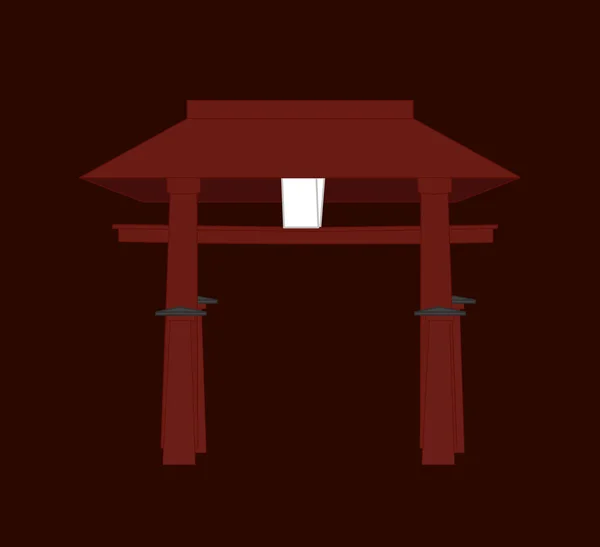 Vector religioso de la puerta Torii — Vector de stock