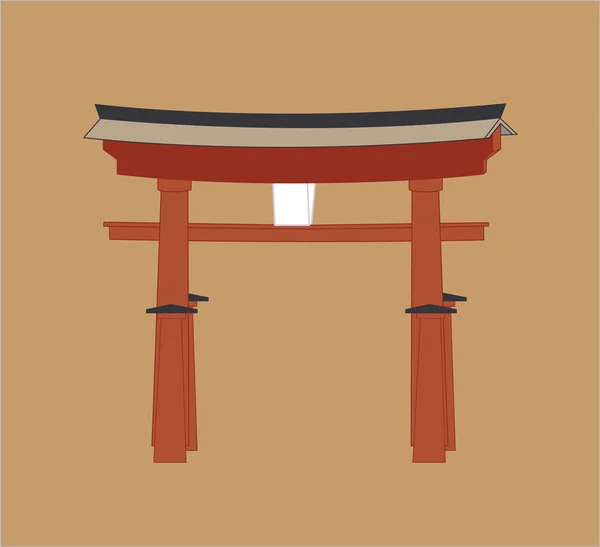 Shinto Gate Vector — Stock Vector