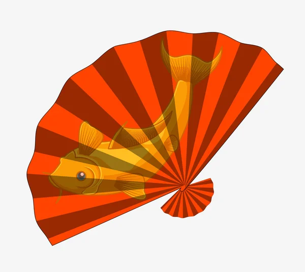 Japanse opvouwbare fan — Stockvector