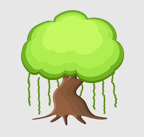 Karikatür ağaç vektör — Stok Vektör