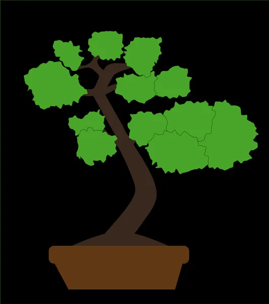 Rostlina Bonsai hrnec vektor — Stockový vektor