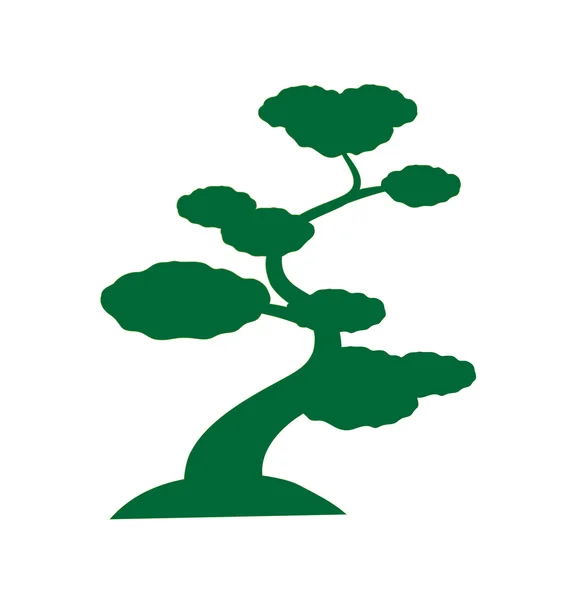 Árbol silueta vector — Vector de stock