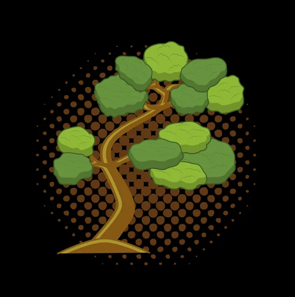 Vecteur d'arbre bonsaï — Image vectorielle