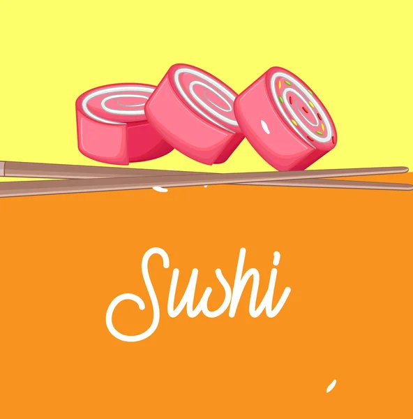 Sushi - traditionelles japanisches Essen — Stockvektor