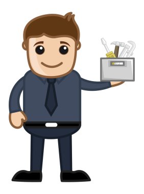 tamir kavramı - vektör karakter karikatür çizim