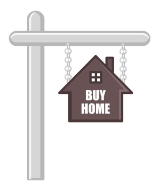 Ana sayfa - gayrimenkul konsept - vektör karakter karikatür çizim satın