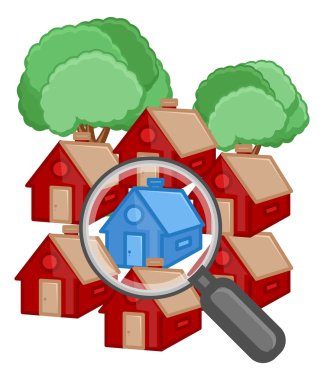Buy a House - Real Estate Concept - Vector Character Cartoon Illustration clipart