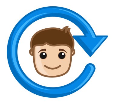 geçiş kullanıcı kavramı - karikatür vektör