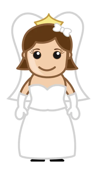Bride - vector teken cartoon illustratie — Stockvector