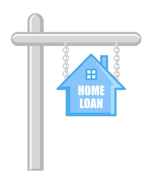 Domů úvěru - koncept real estate - Vektor znak kreslený obrázek — Stockový vektor