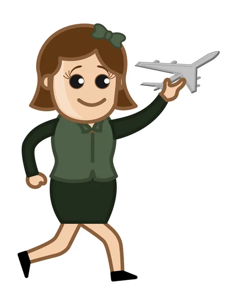卡通矢量-玩具型飞机 — 图库矢量图片