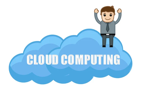 Cloud Computing - Cartoon Vector — Stockvector