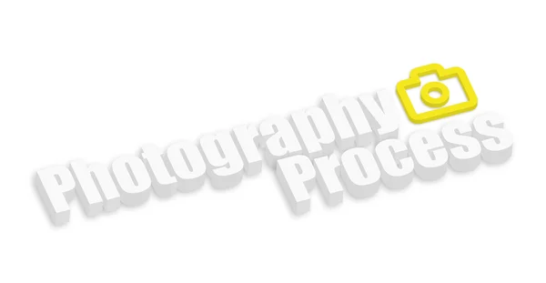 Banner do processo de fotografia — Vetor de Stock