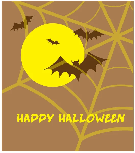 Tarjeta de felicitación feliz Halloween Vintage — Vector de stock