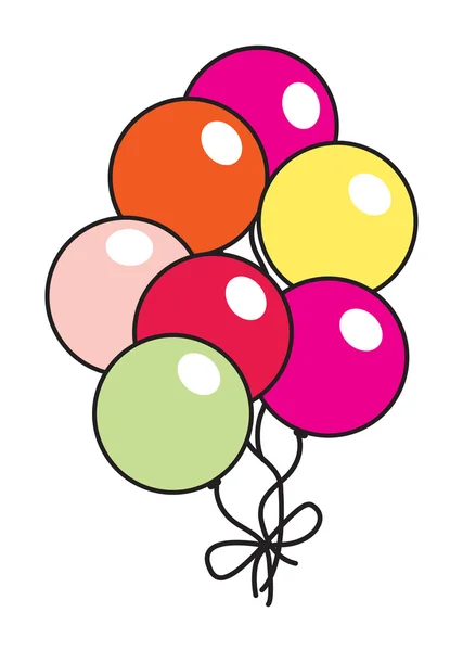 Vintage globos de colores Bunch Vector — Archivo Imágenes Vectoriales