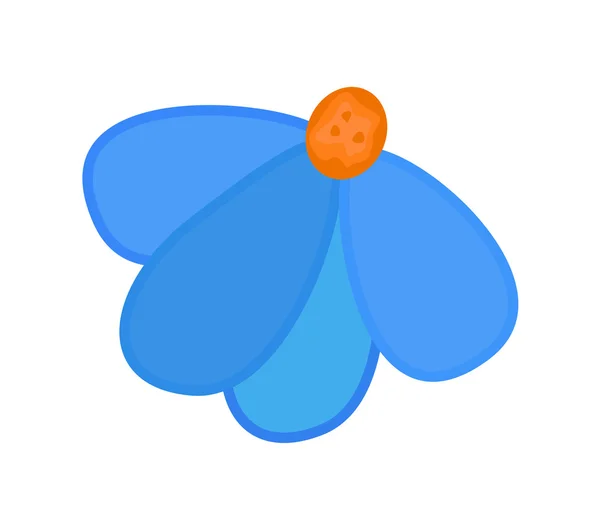 Dessin de fleur bleue — Image vectorielle