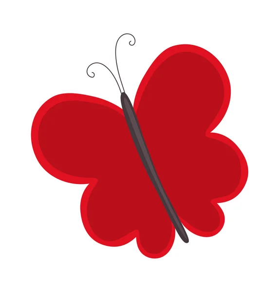 红蝴蝶形状设计 — 图库矢量图片