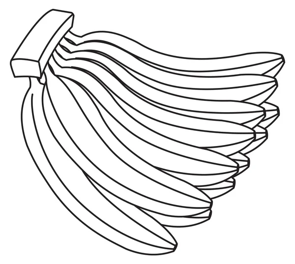 Dibujo de plátanos docena — Archivo Imágenes Vectoriales