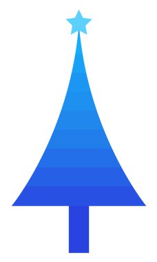 Mavi çizgili Noel ağacı