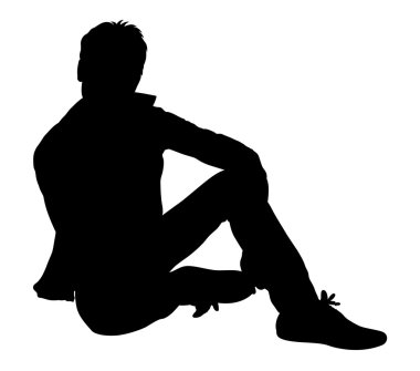 Oturma çocuk şekil