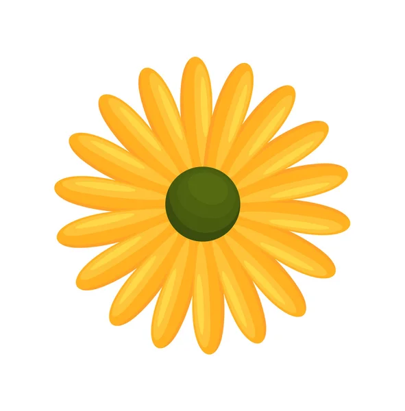 Fleur jaune gros plan — Image vectorielle