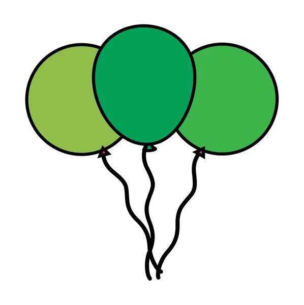 緑の風船 — ストックベクタ