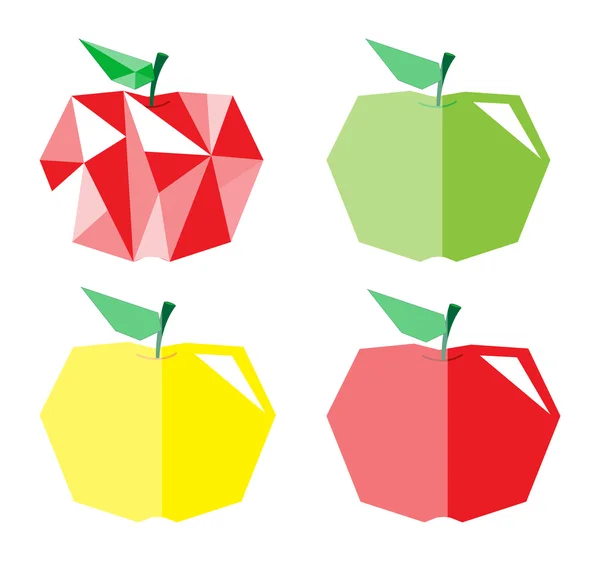 Forma de diamante Manzanas coloridas — Vector de stock