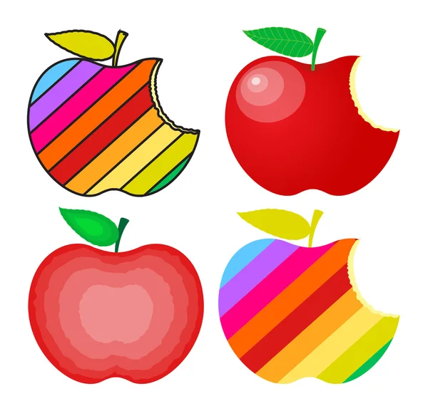 Colorful Apples Designs — Stock Vector