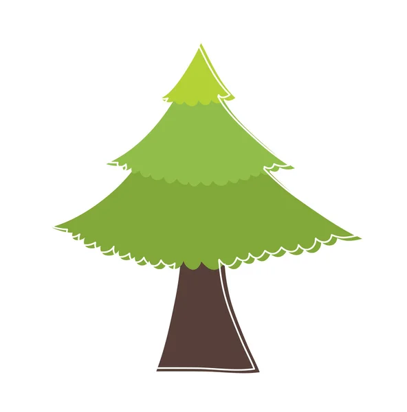 Grüne Weihnachtsbaum Aufkleber Element — Stockvektor