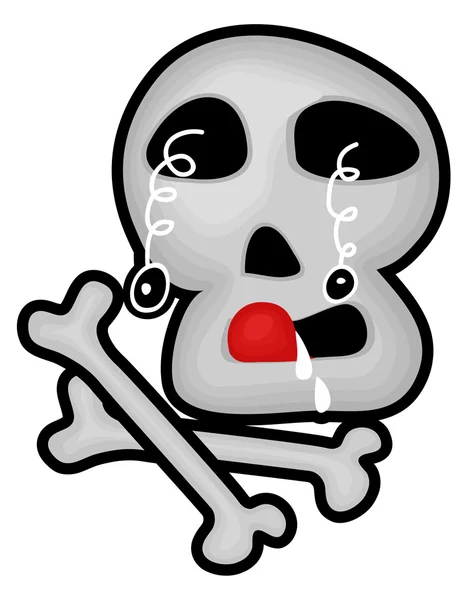 Scary Skull Halloween Graphic — Stock Vector