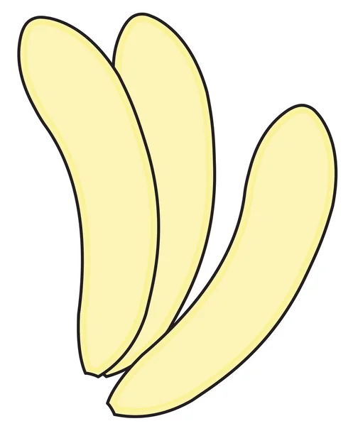 Μπανάνες χωρίς φλούδα — Διανυσματικό Αρχείο