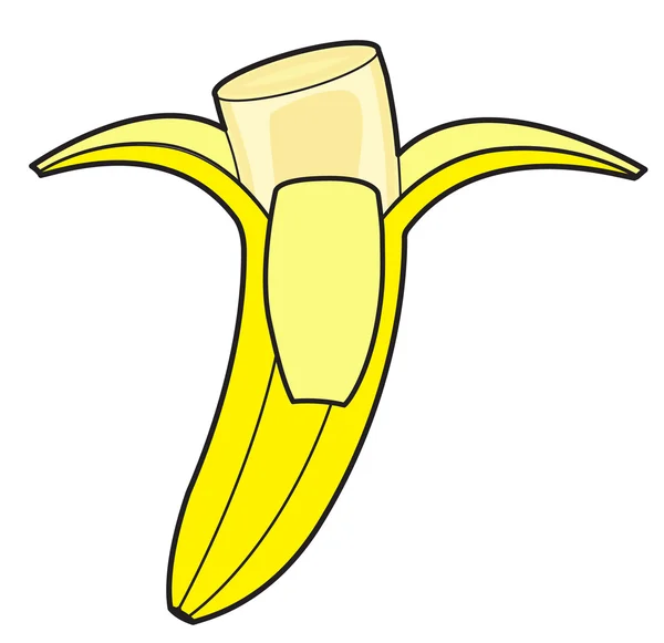 Skär bananen — Stock vektor