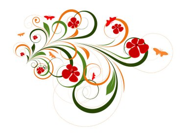 Noel çiçek desenleri