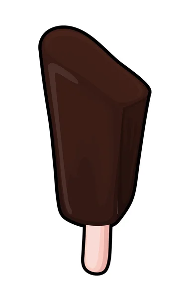 巧克力冰激淋 — 图库矢量图片