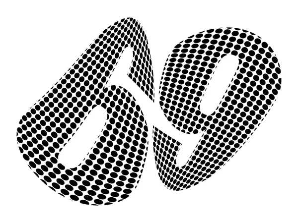 Sesenta y nueve punteado forma del patrón — Archivo Imágenes Vectoriales