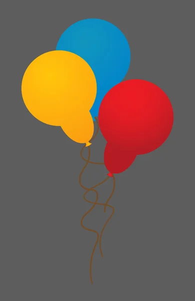 Colorido aniversário balões fundo — Vetor de Stock