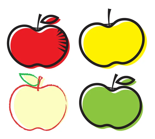 Clipartów jabłka — Wektor stockowy