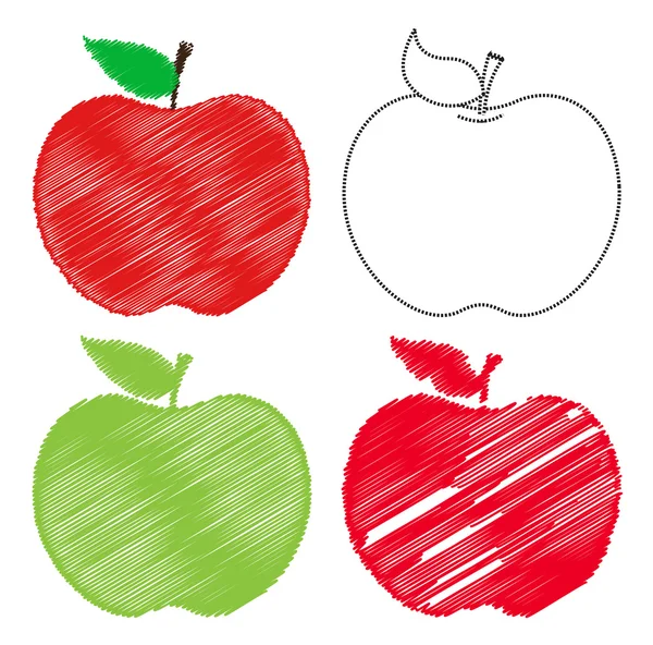 Desenhos de maçãs —  Vetores de Stock