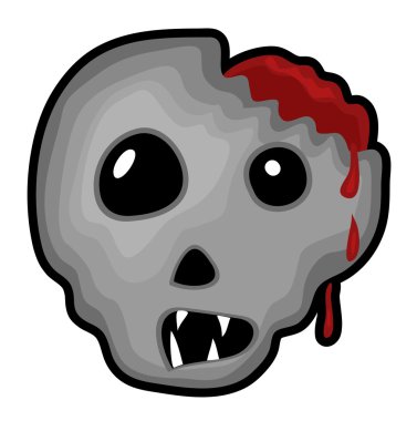 Hasar baş Cadılar Bayramı kafatası