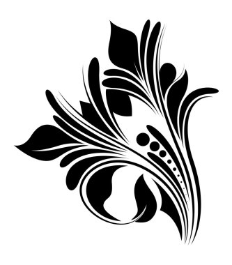 Kaligrafi çiçek tasarım