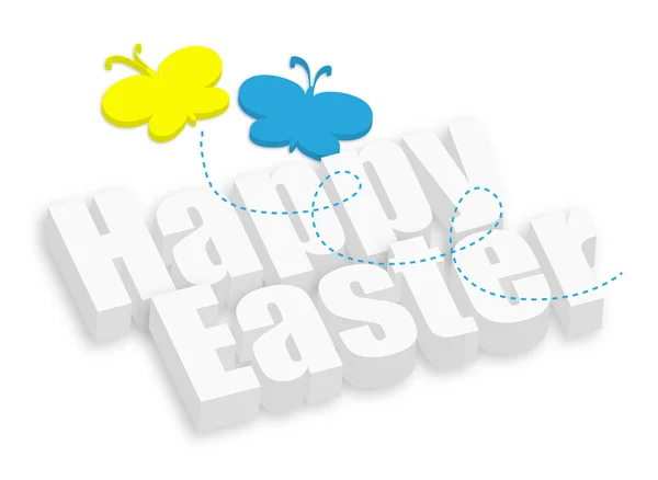 Happy Easter 3d Greeting — Stock Vector