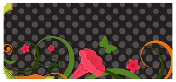 Conception de bannière florale — Image vectorielle