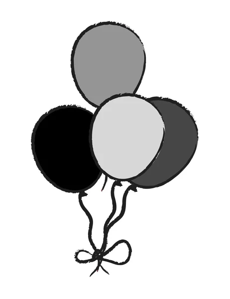 Manojo de globos vintage — Archivo Imágenes Vectoriales