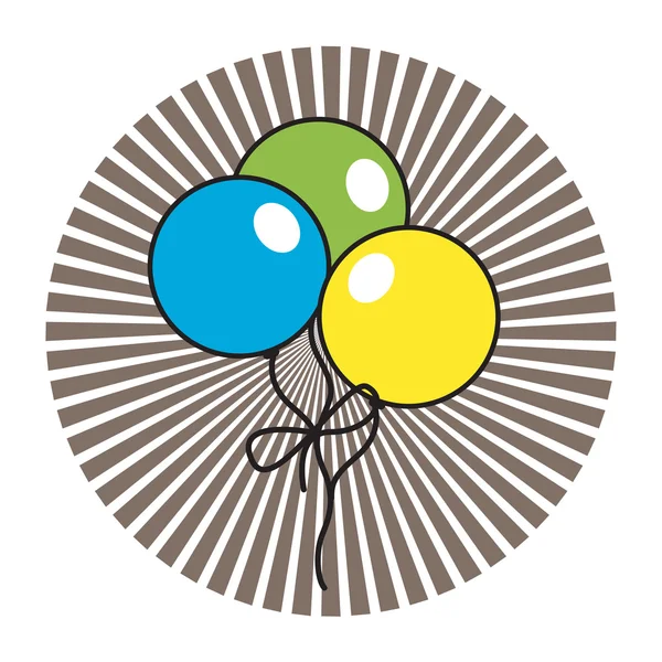 Retro bunte Luftballons Hintergrund — Stockvektor