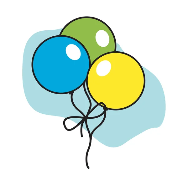五颜六色的复古气球束矢量 — 图库矢量图片