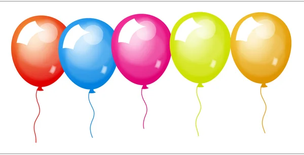 चमकदार रंगीन गुब्बारे — स्टॉक वेक्टर