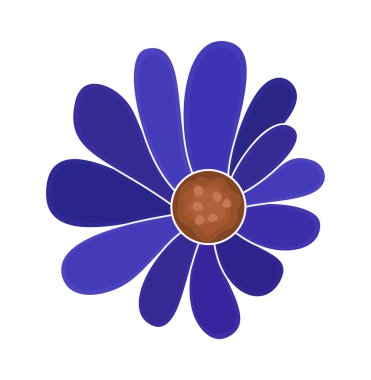 Mavi çiçek öğesi tasarım