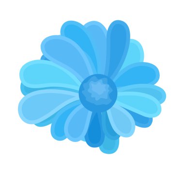 Mavi dekoratif çiçek