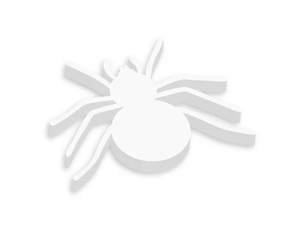 Witte 3D-Spider — Stockvector