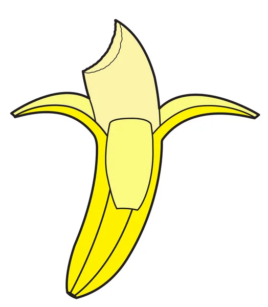 Banane gegessen — Stockvektor